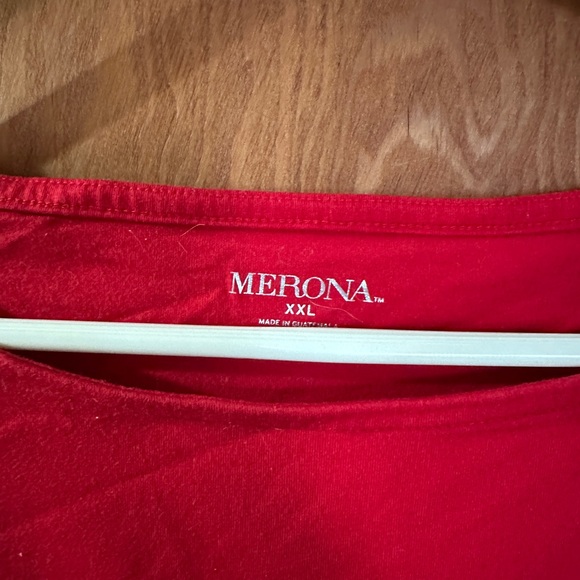 Red 3/4 Sleeve Tee - Picture 2 of 3